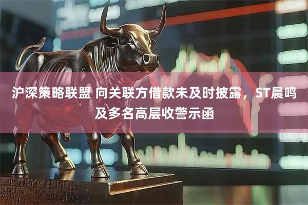 沪深策略联盟 向关联方借款未及时披露，ST晨鸣及多名高层收警示函