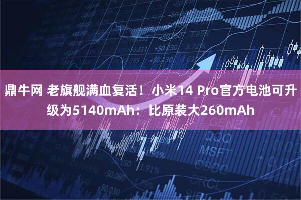 鼎牛网 老旗舰满血复活！小米14 Pro官方电池可升级为5140mAh：比原装大260mAh